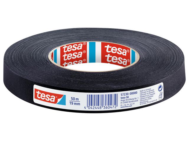 Vävtejp TESA Tough 19mmx50m svart