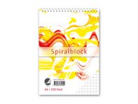 Spiralblock A6 60g 100 blad rutat á (10st)