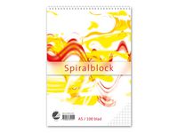 Spiralblock A5 60g 100 blad rutat á (10st)