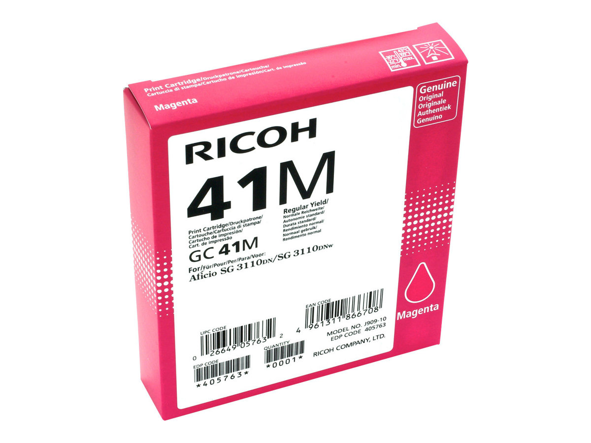 Ricoh bläckpatron 405763 original magenta 2200 sidor /  GC41M